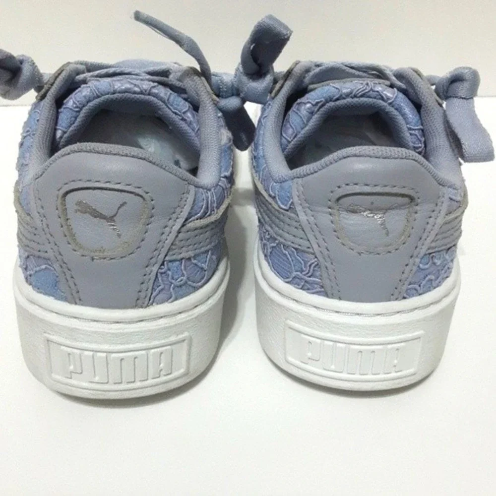 Puma Basket Platform Fo Icelandic Blue Low Top Sneakers US 6.5 Trendy Streetwear